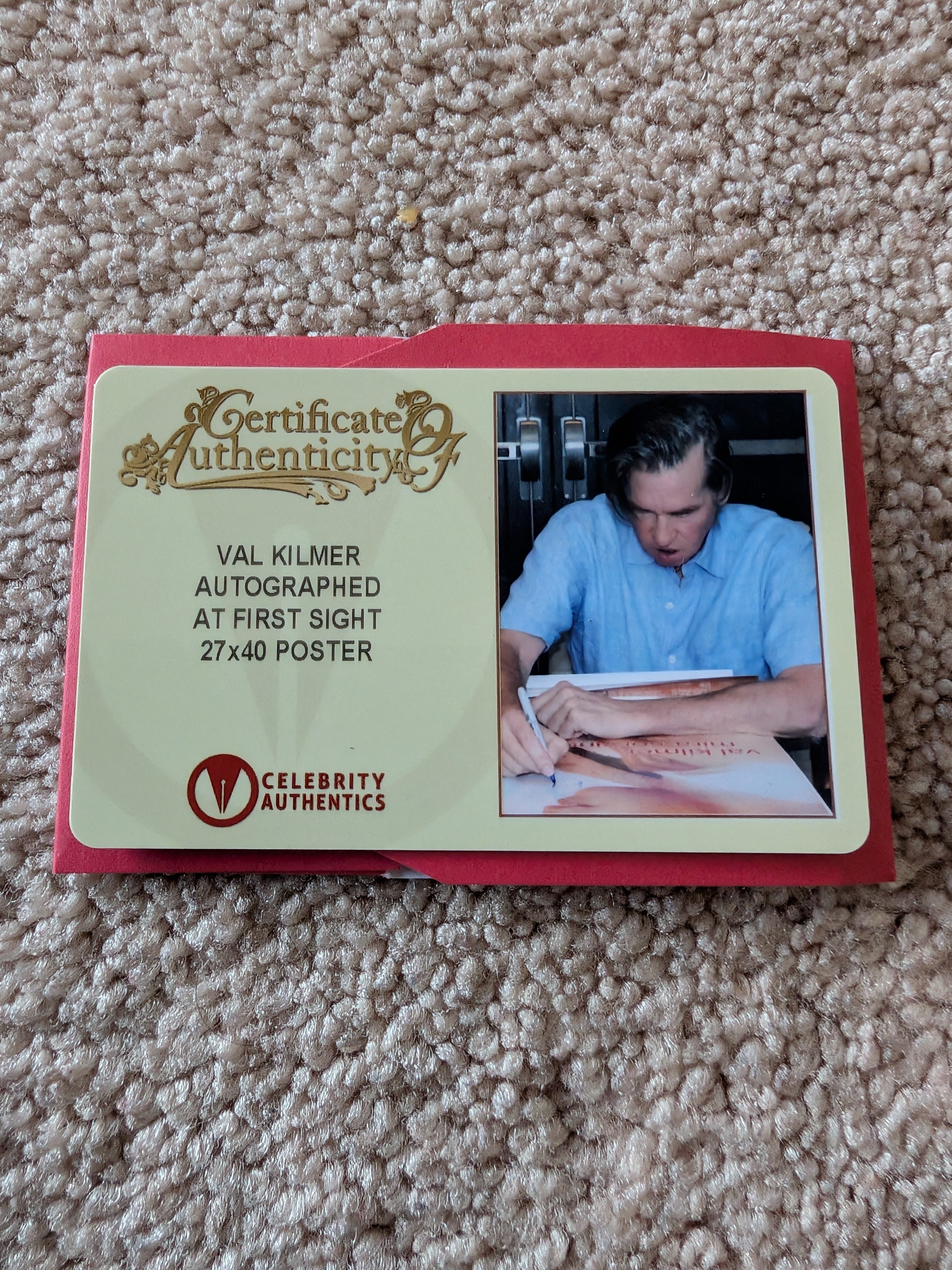 Val Kilmer Signed At First Sight (1999) Original Double-Sided Movie Poster | Celebrity Authentics Verified
