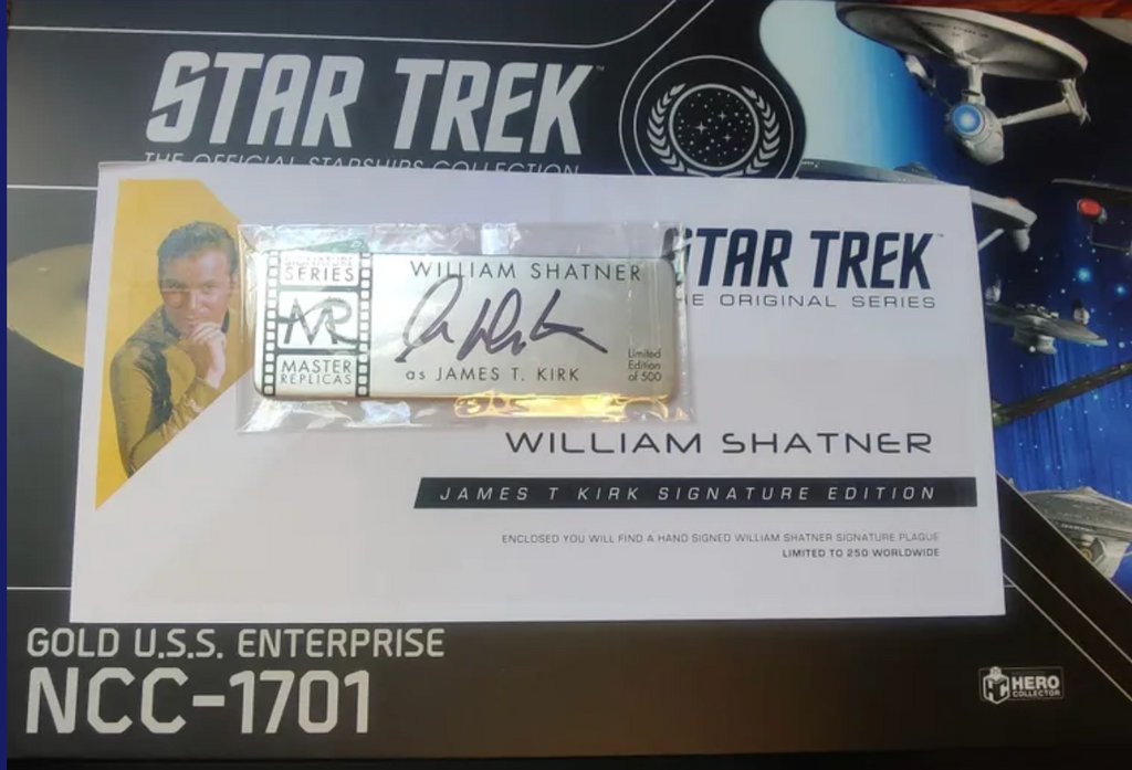 Master Replicas Signature Series Shatner Eaglemoss Star Trek 18k NCC1701 XL Ship