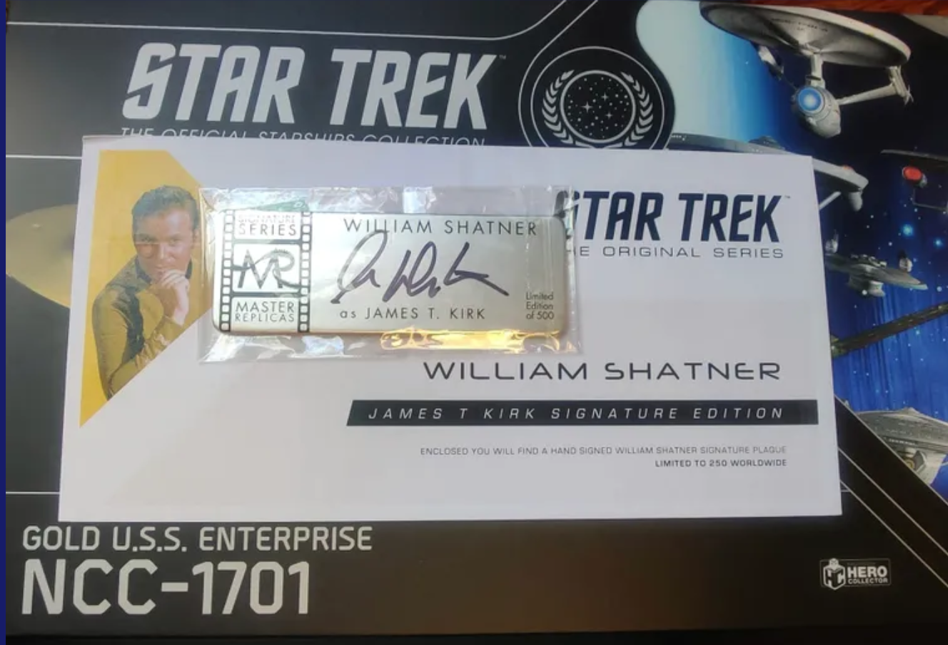 Master Replicas Signature Series Shatner Eaglemoss Star Trek 18k NCC1701 XL Ship