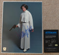 Carrie Fisher Signed Star Wars: A New Hope Princess Leia 11x14 Photo (Official Pix 2005) – Coveted Lightsaber Hologram | COA Included | Rare Leia Grail Piece
