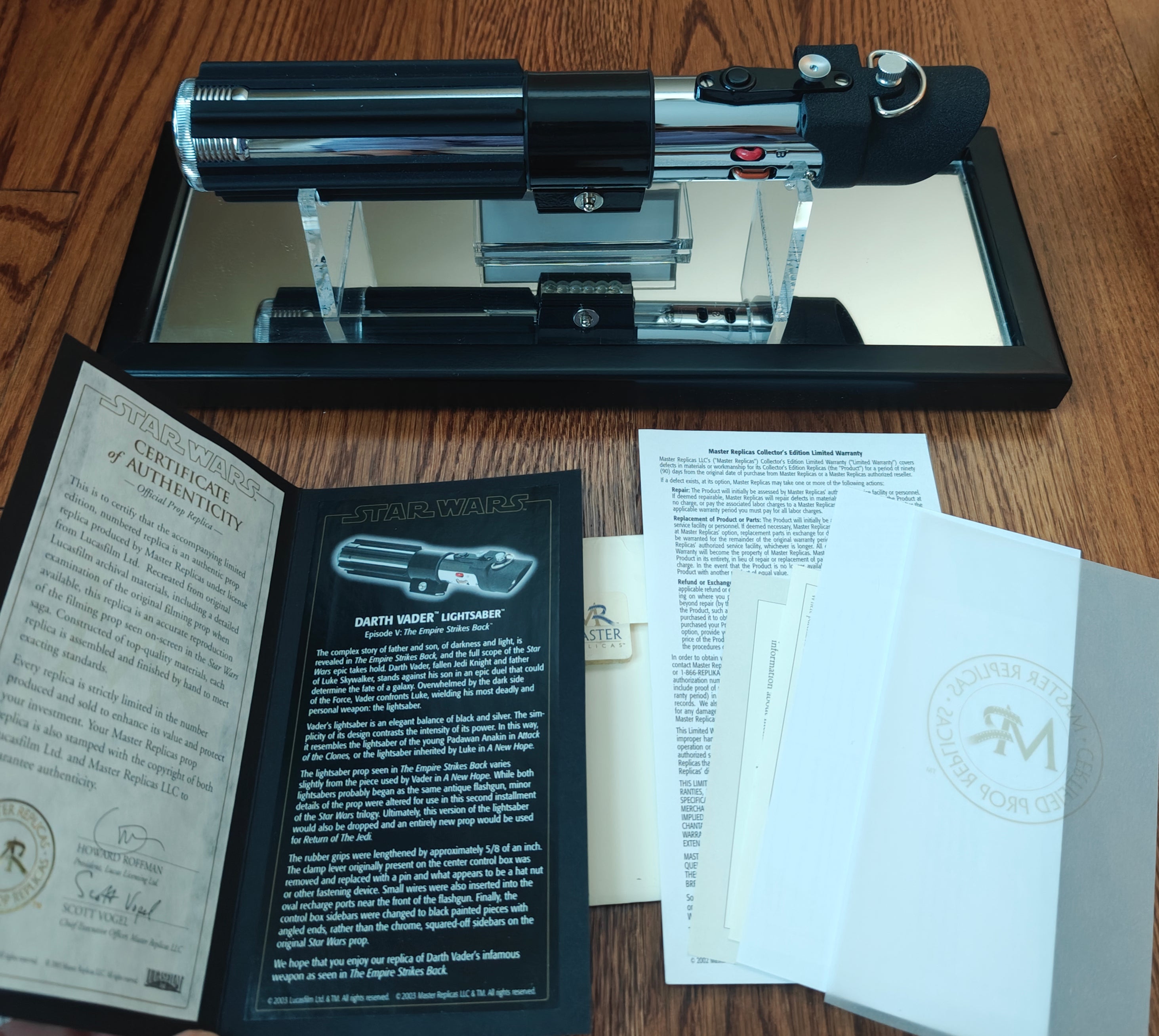 Master Replicas Star Wars Darth Vader Lightsaber Empire Strikes Back EPV Limited Edition SW-117