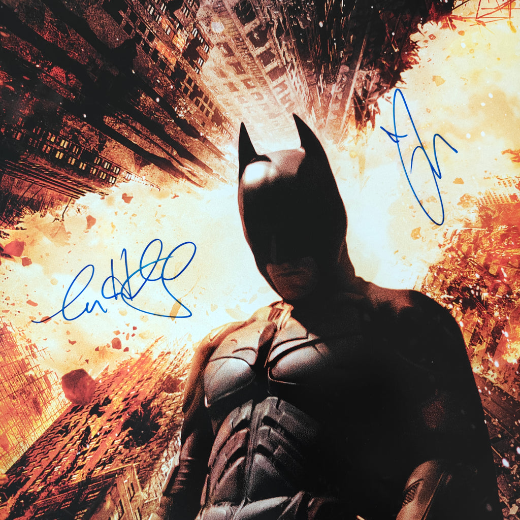 Tom Hardy and Anne Hathaway Dual Signed Batman The Dark Knight Rises Original Double-Sided 27x40 Movie Poster
