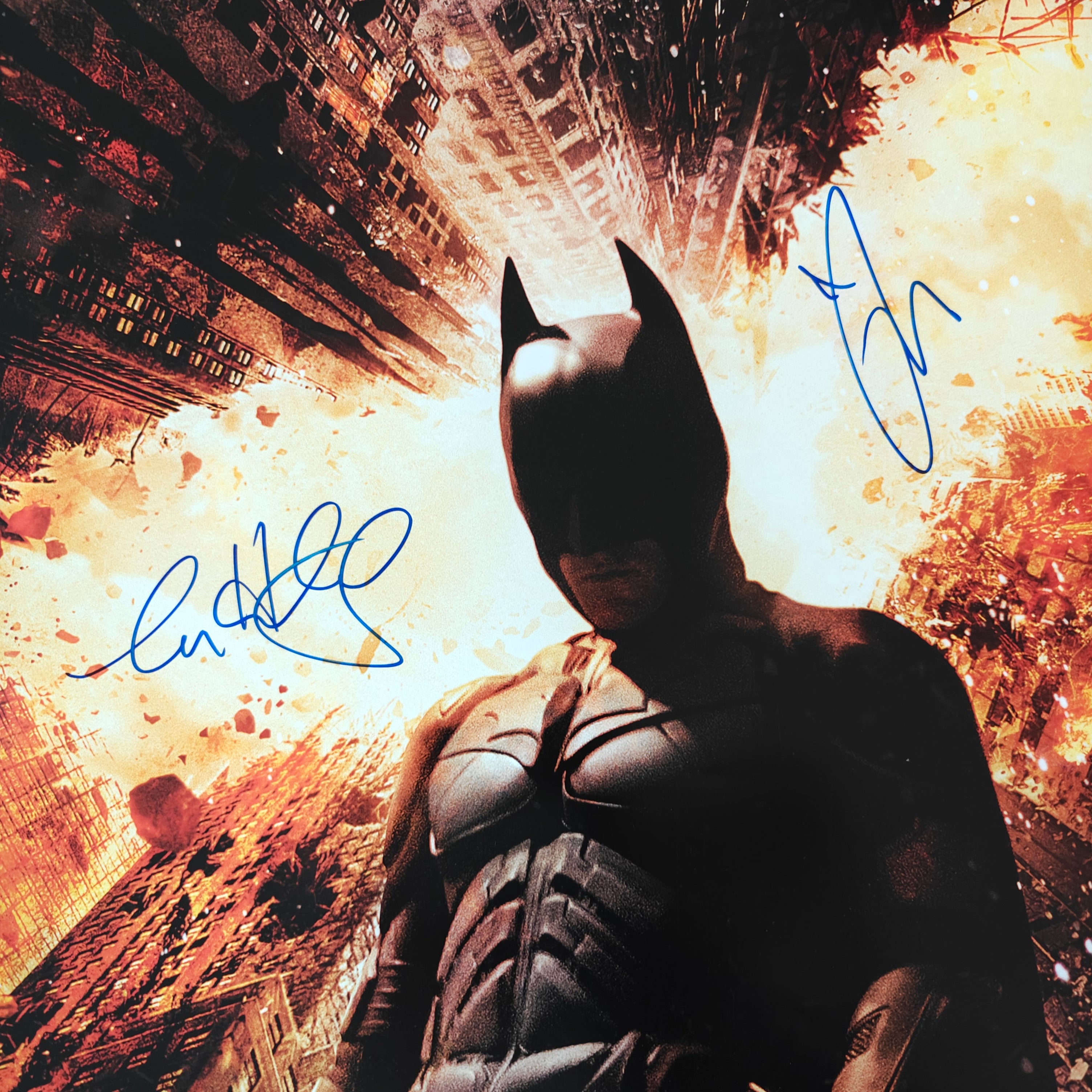 Tom Hardy and Anne Hathaway Dual Signed Batman The Dark Knight Rises Original Double-Sided 27x40 Movie Poster