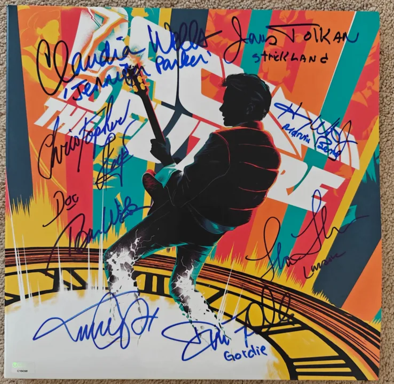 8x Cast-Signed Mondo Back to the Future Original Score 2XLP Vinyl Record Set