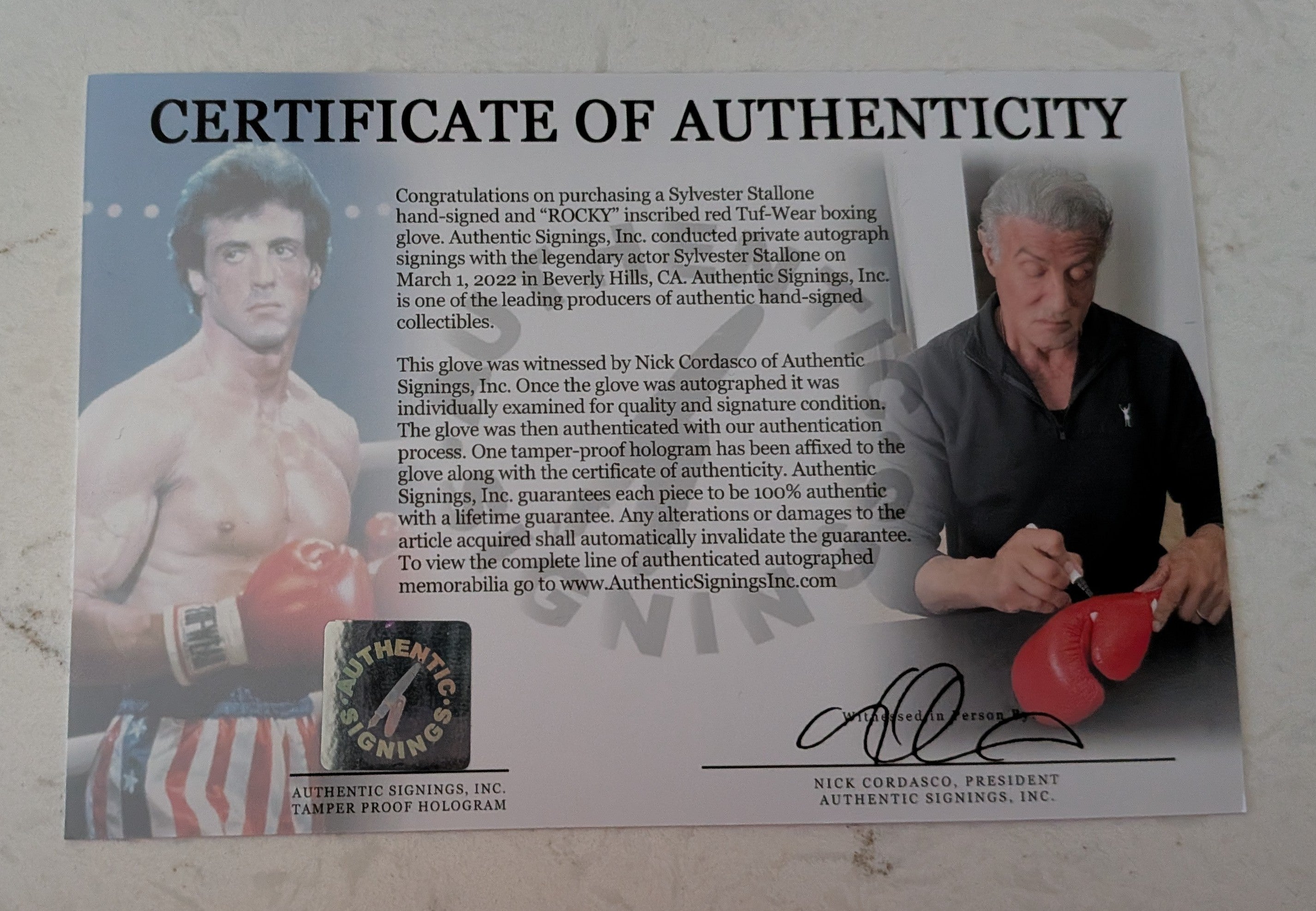 Sylvester Stallone & Dolph Lundgren Dual-Signed TUF Wear Boxing Gloves – “Rocky Balboa” & “Ivan Drago” Inscribed w/ “I Must Break You” Quote | ASI COA