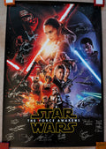 Ford, Hamill, Mayhew, Ridley, Driver, Boyega +16 Signed Star Wars The Force Awakens 27x40 Poster