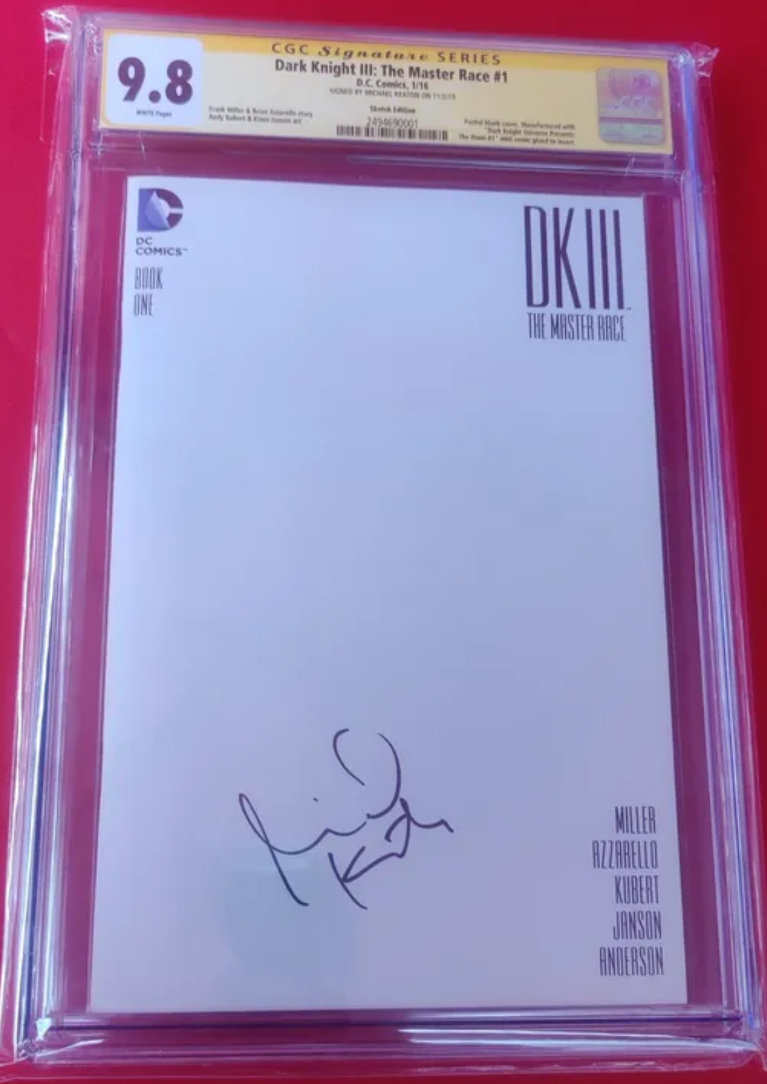 Michael Keaton Signed DC Dark Knight III: The Master Race #1 CGC Signature Series 9.8