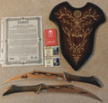 Evangeline Lilly's Signed Fighting Knives of Tauriel - The Hobbit: The Desolation of Smaug (United Cutlery Prop Replica)