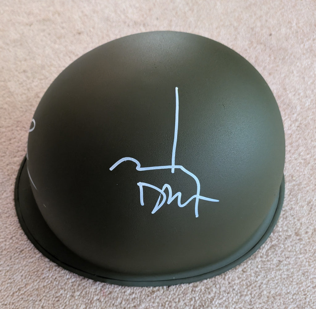 Willem Dafoe, Johnny Depp, Charlie Sheen Multi-Signed Authentic M1 Army Steel Helmet Prop Replica – Platoon (1986) | Celebrity Authentics & SWAU