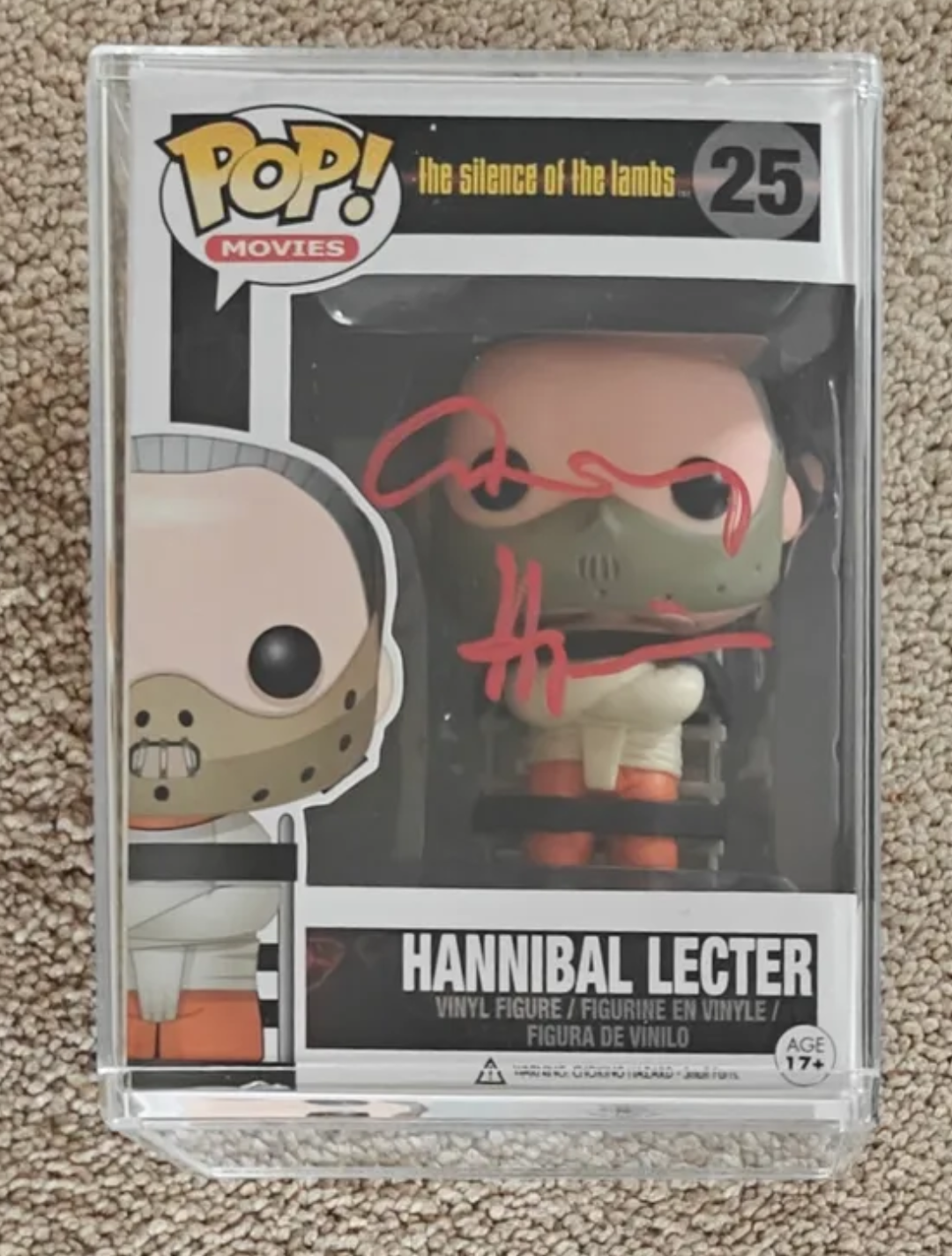 Anthony Hopkins Signed Hannibal Lecter Silence of the Lambs Funko Pop #25
