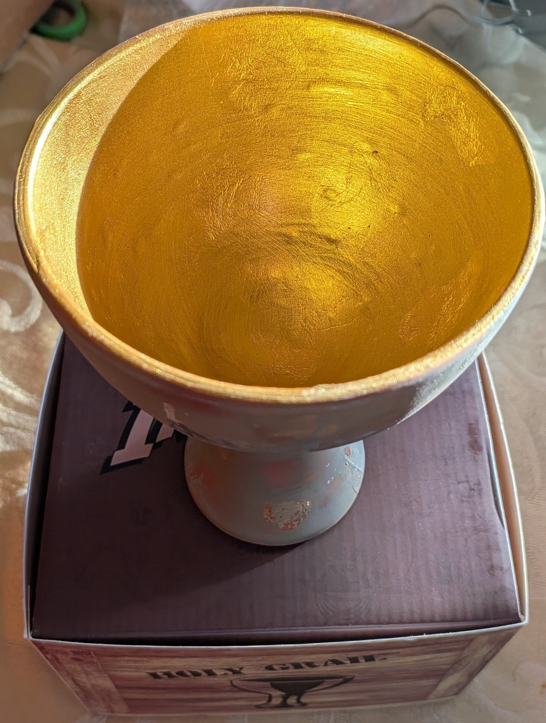 Harrison Ford Signed Holy Grail Prop Replica – Indiana Jones and the Last Crusade Beckett Witnessed | Screen-Accurate Ceramic Grail | Licensed