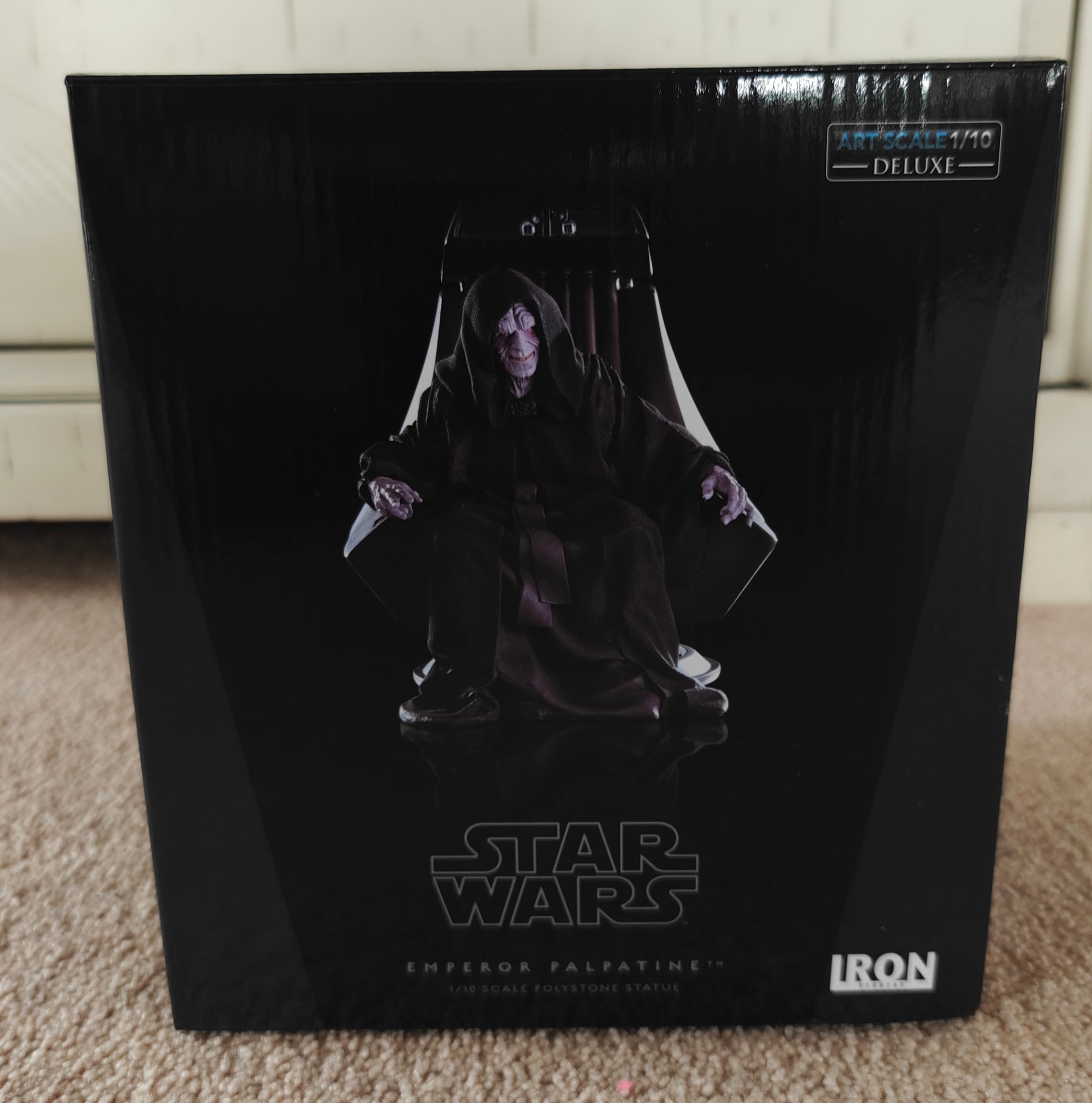 Ian McDiarmid Signed Emperor Palpatine Star Wars (Topps Star Wars Authentics) Iron Studios 1/10 Scale Statue