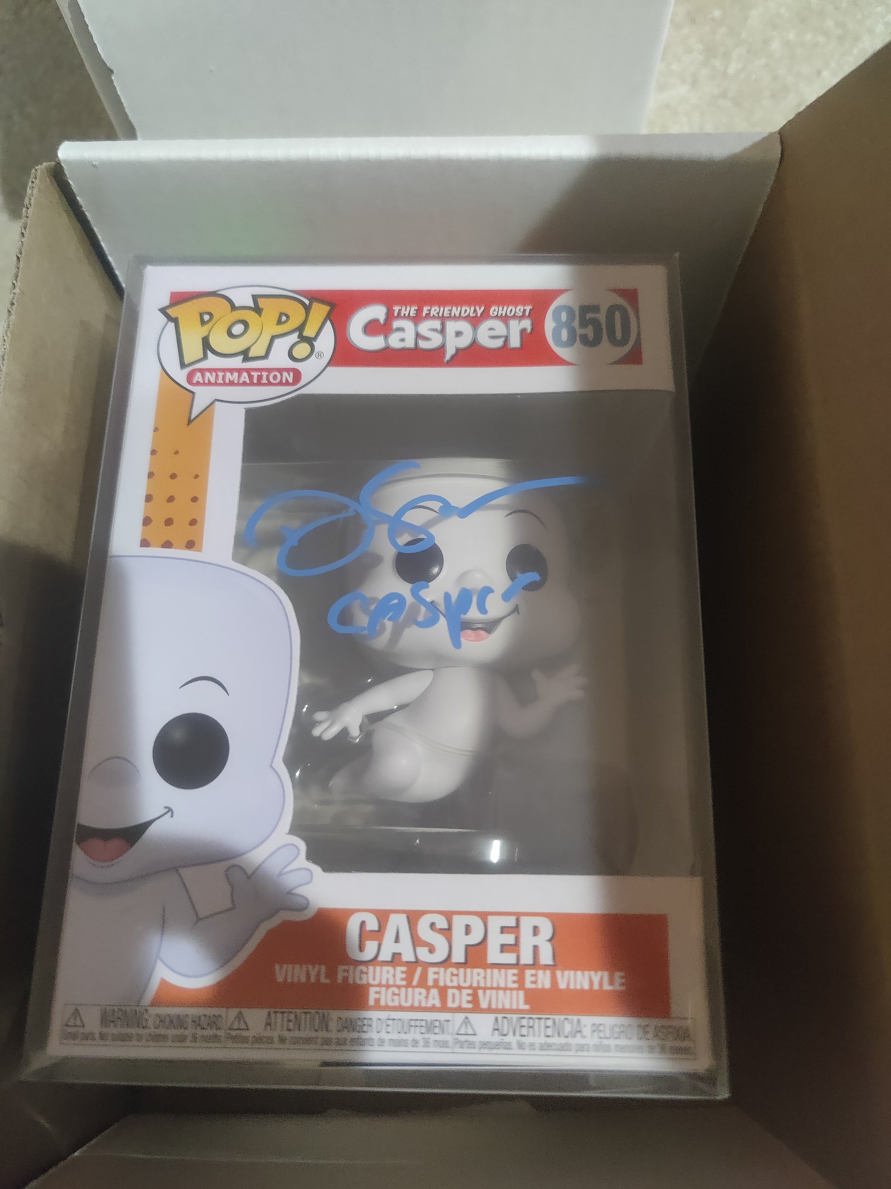 Devon Sawa Signed Funko Pop Casper #850 w. Character Name