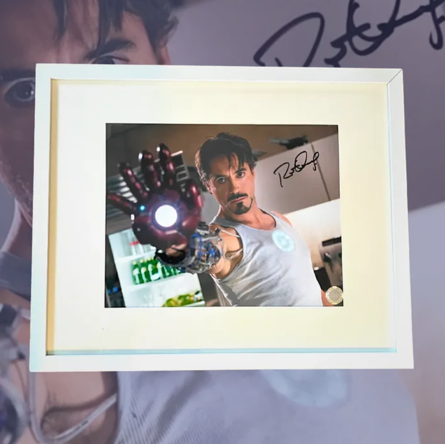 Robert Downey Jr. Signed Iron Man Avengers 11x14 Photo in 16x20 Gallery-ready Frame