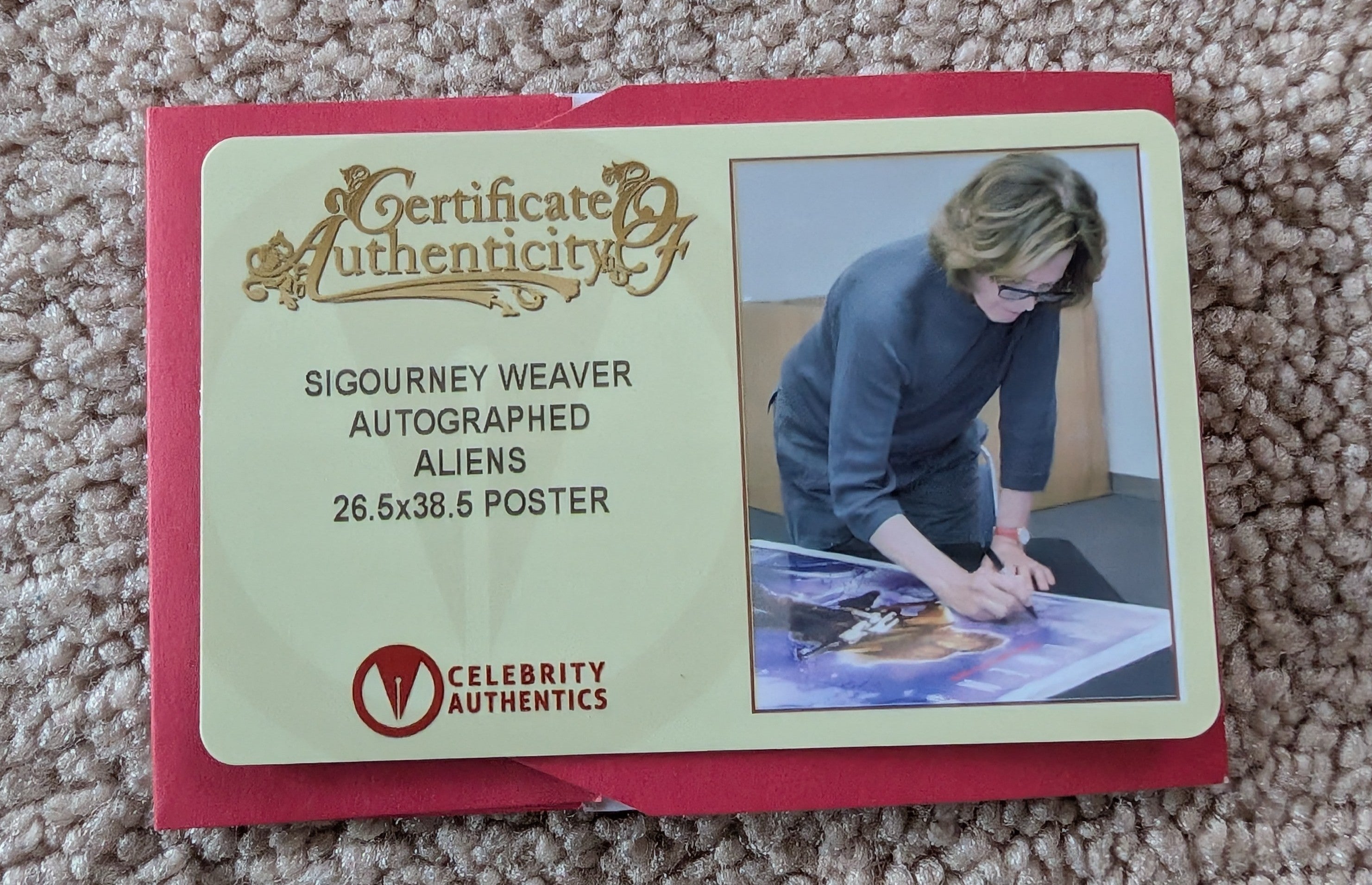 Sigourney Weaver Signed Aliens (1986) 26.5” x 38.5” Poster – “Ripley” Inscription | Celebrity Authentics Verified