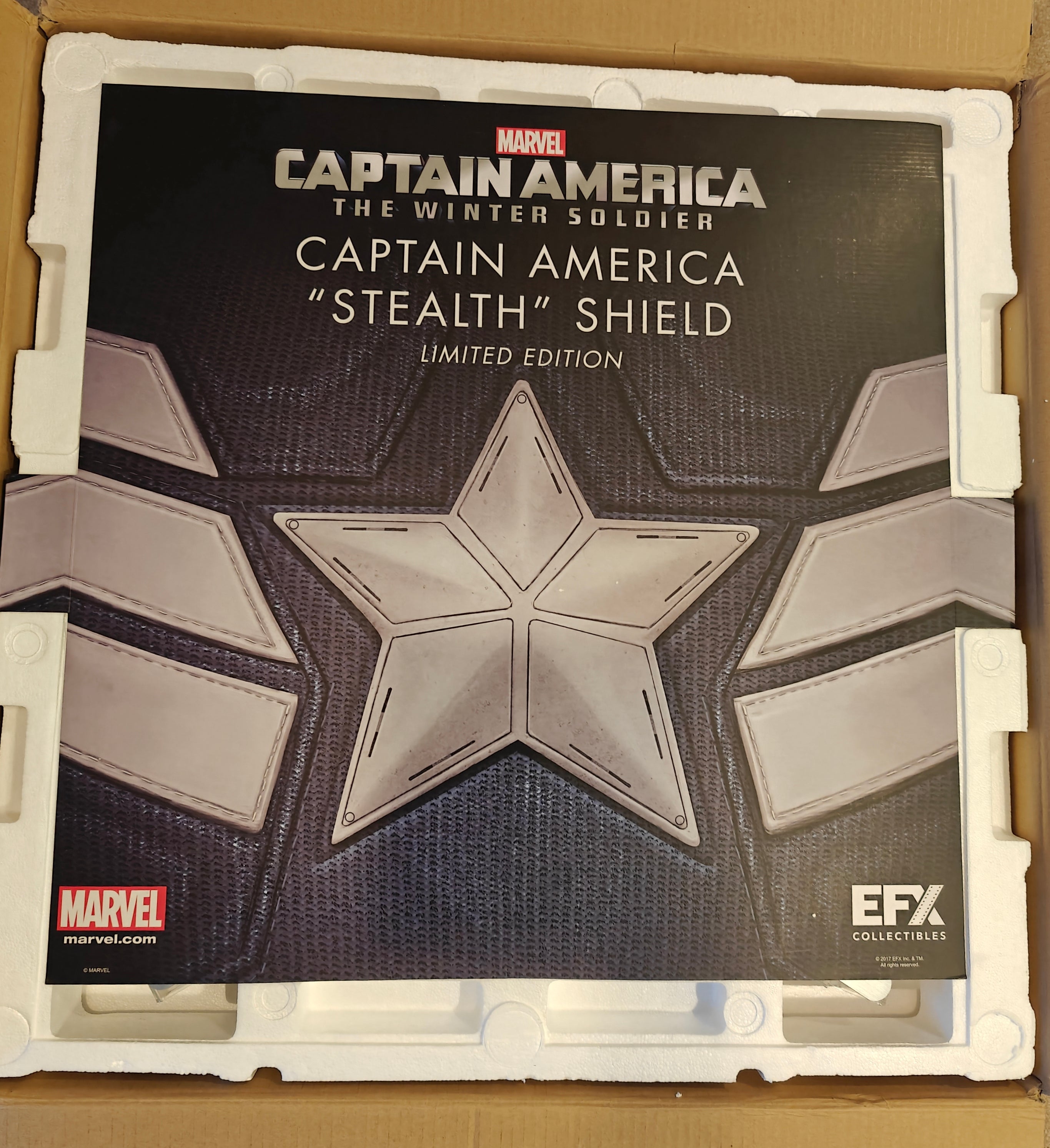 EFX Collectibles Marvel Captain America Stealth Shield 1:1 Winter Soldier Sold Out Rare 6/250