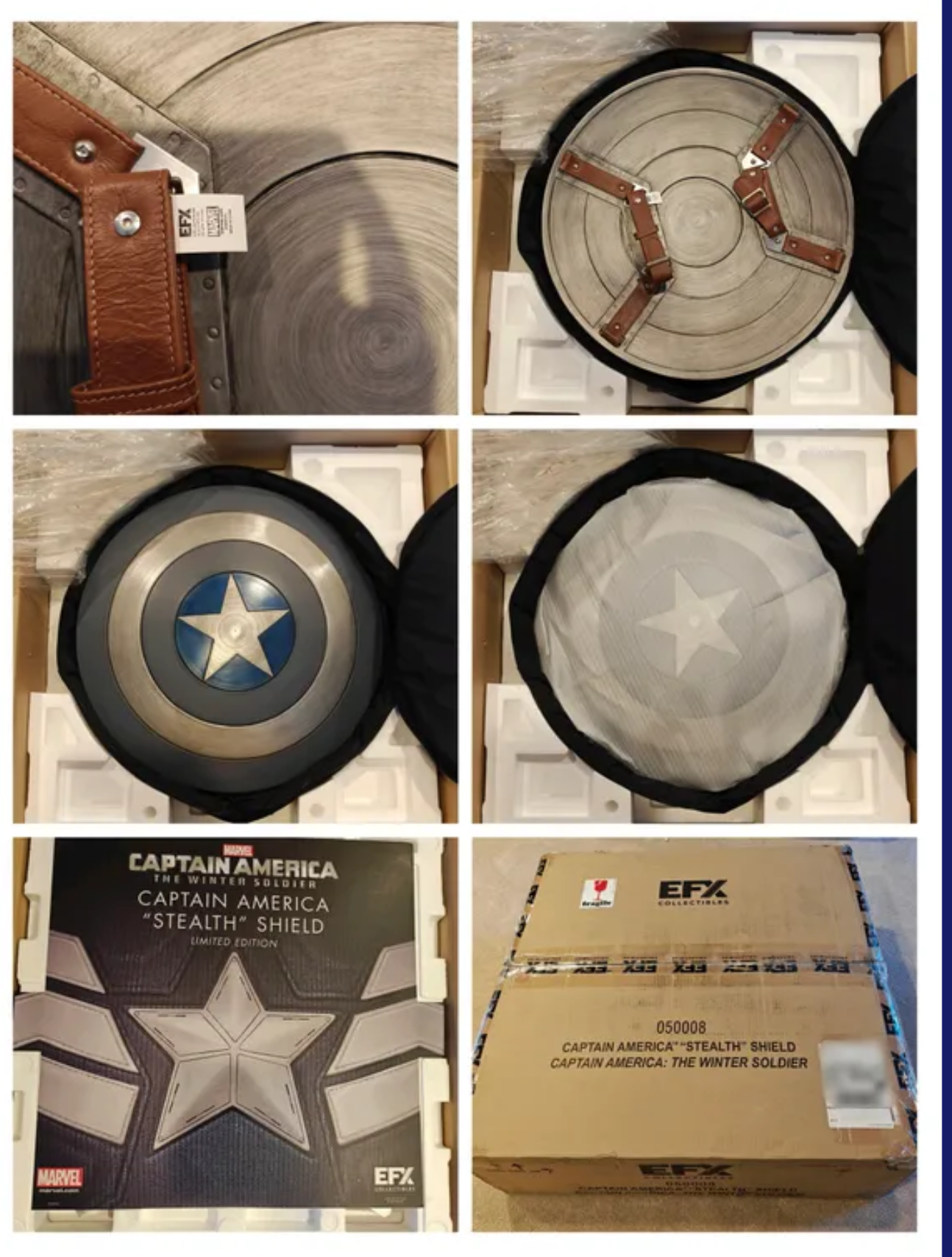 EFX Collectibles Marvel Captain America Stealth Shield 1:1 Winter Soldier Sold Out Rare 6/250