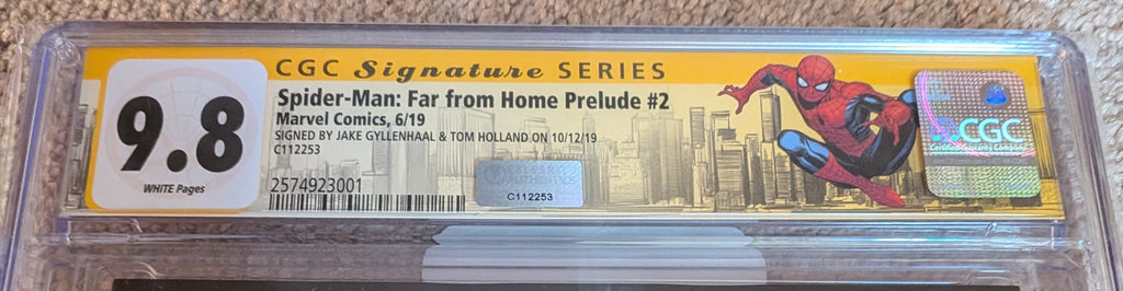 Tom Holland & Jake Gyllenhaal Dual-Signed CGC Signature Series 9.8 Spider-Man: Far From Home Prelude #2 (Marvel Comics, 2019)