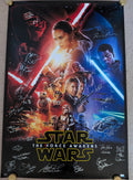 Hamill, Mayhew, Ridley, Driver, Daniels +16 Cast Signed Star Wars The Force Awakens 27x40 Poster