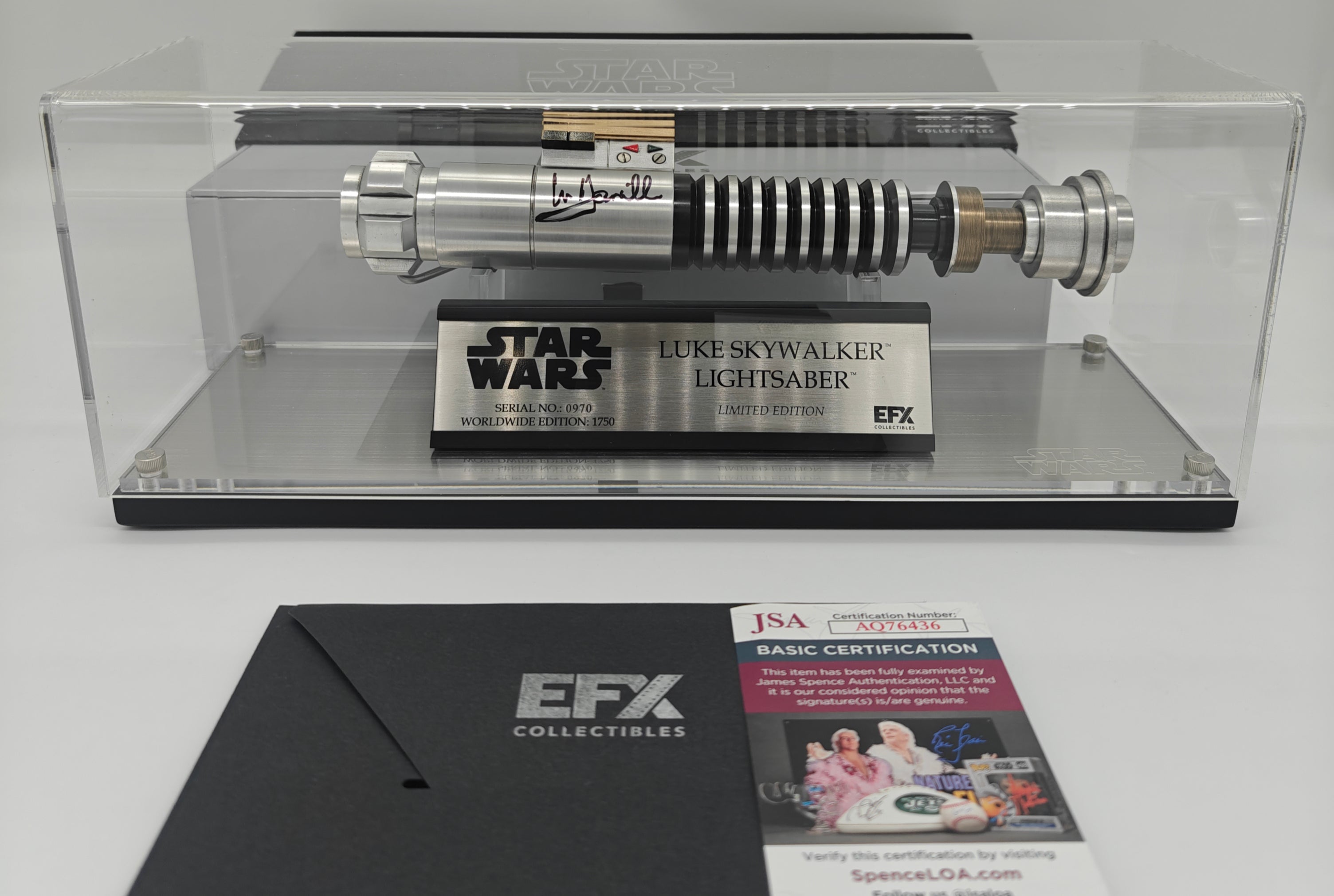 Mark Hamill Signed EFX Luke Skywalker Lightsaber Prop Replica Limited Edition - The Mandalorian