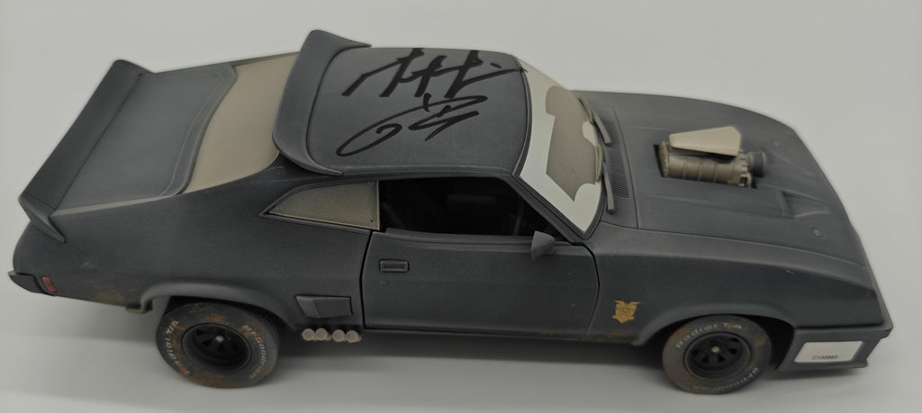 Tom Hardy & Mel Gibson Dual Signed Mad Max V8 Interceptor 1973 Ford Falcon 1:18 Limited Edition