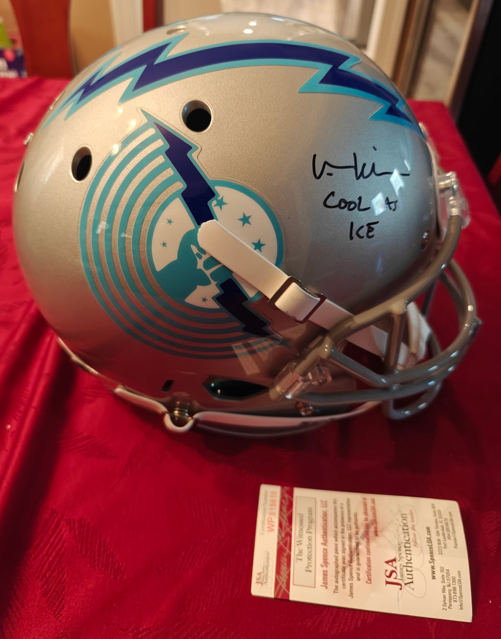 Val Kilmer Signed/Inscribed Top Gun Iceman Aviator Football Helmet 1/1 JSA + Celebrity Authentics