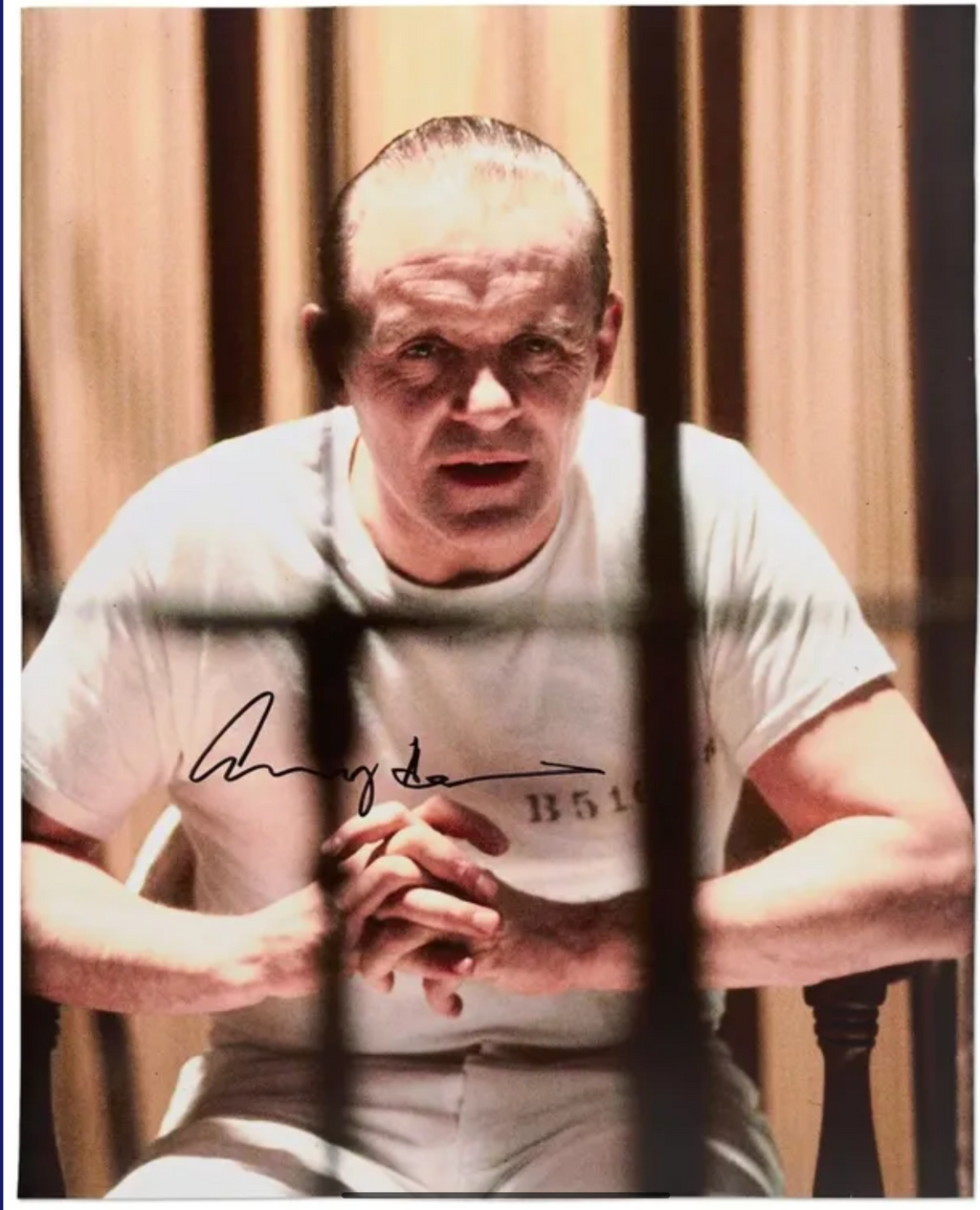 Anthony Hopkins as Hannibal Lecter Signed 16x20 Silence of the Lambs Movie Photo