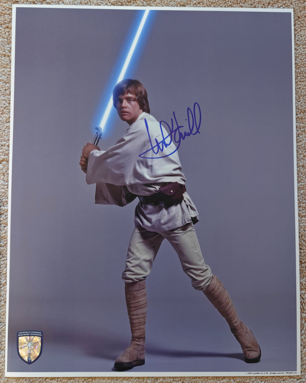 Mark Hamill Signed Official Pix (2005) Star Wars: A New Hope Luke Skywalker 11x14 Photo