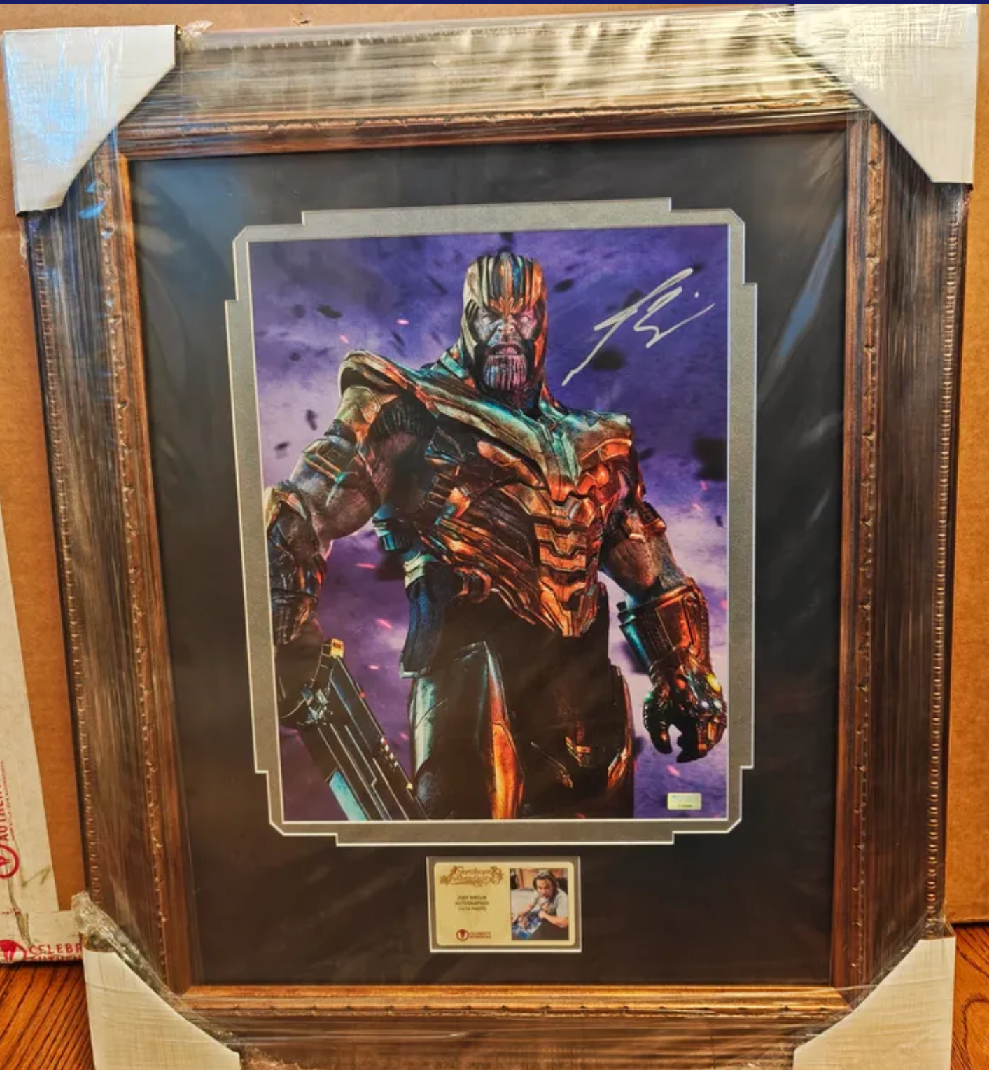 Josh Brolin Autographed Thanos Photo 11x14 Gallery-Grade Framed from Marvel's The Avengers Endgame