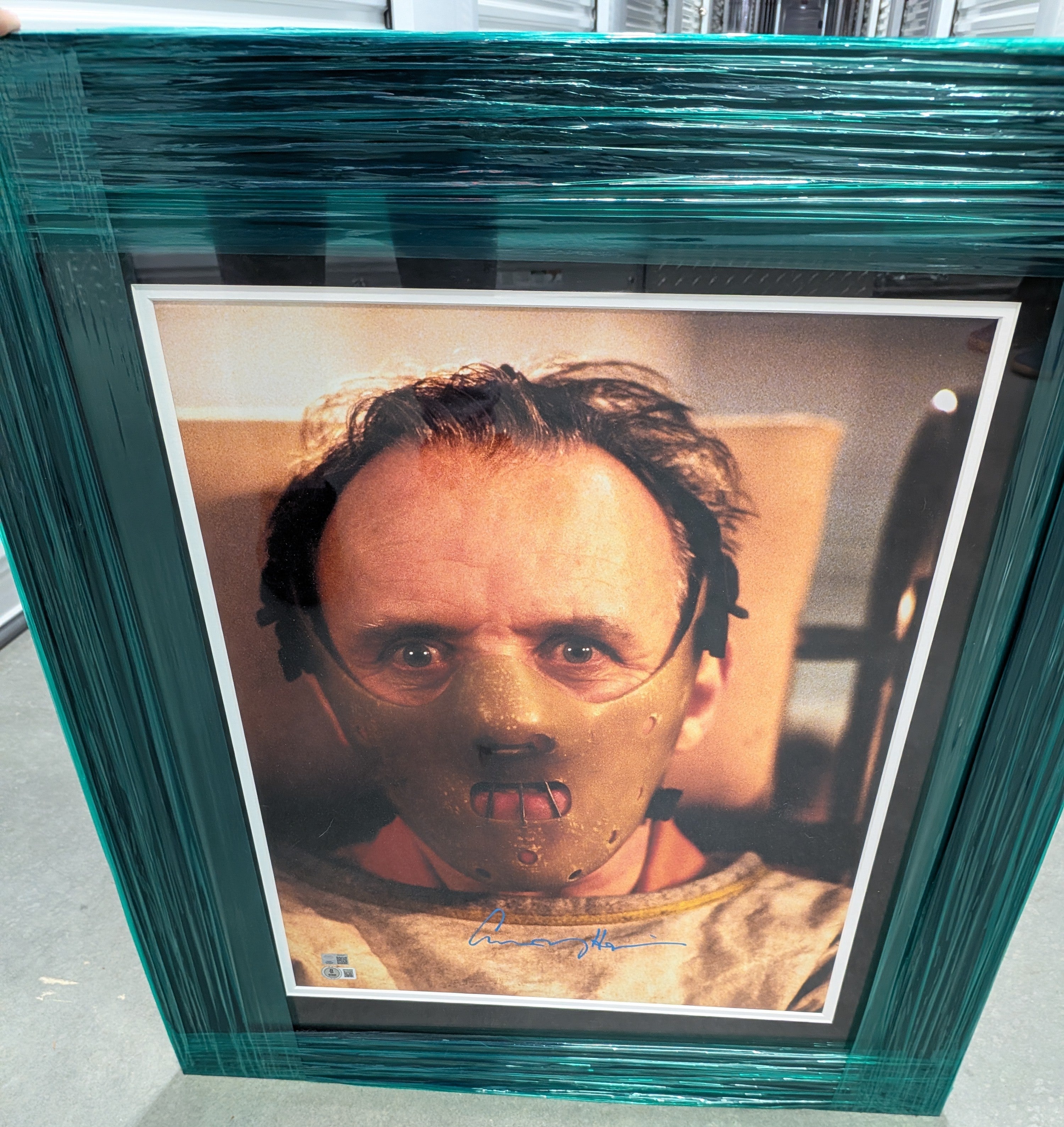The Face of Fear: Sir Anthony Hopkins Signed "Silence of the Lambs" 16x20 Custom Museum-Ready Framed Display