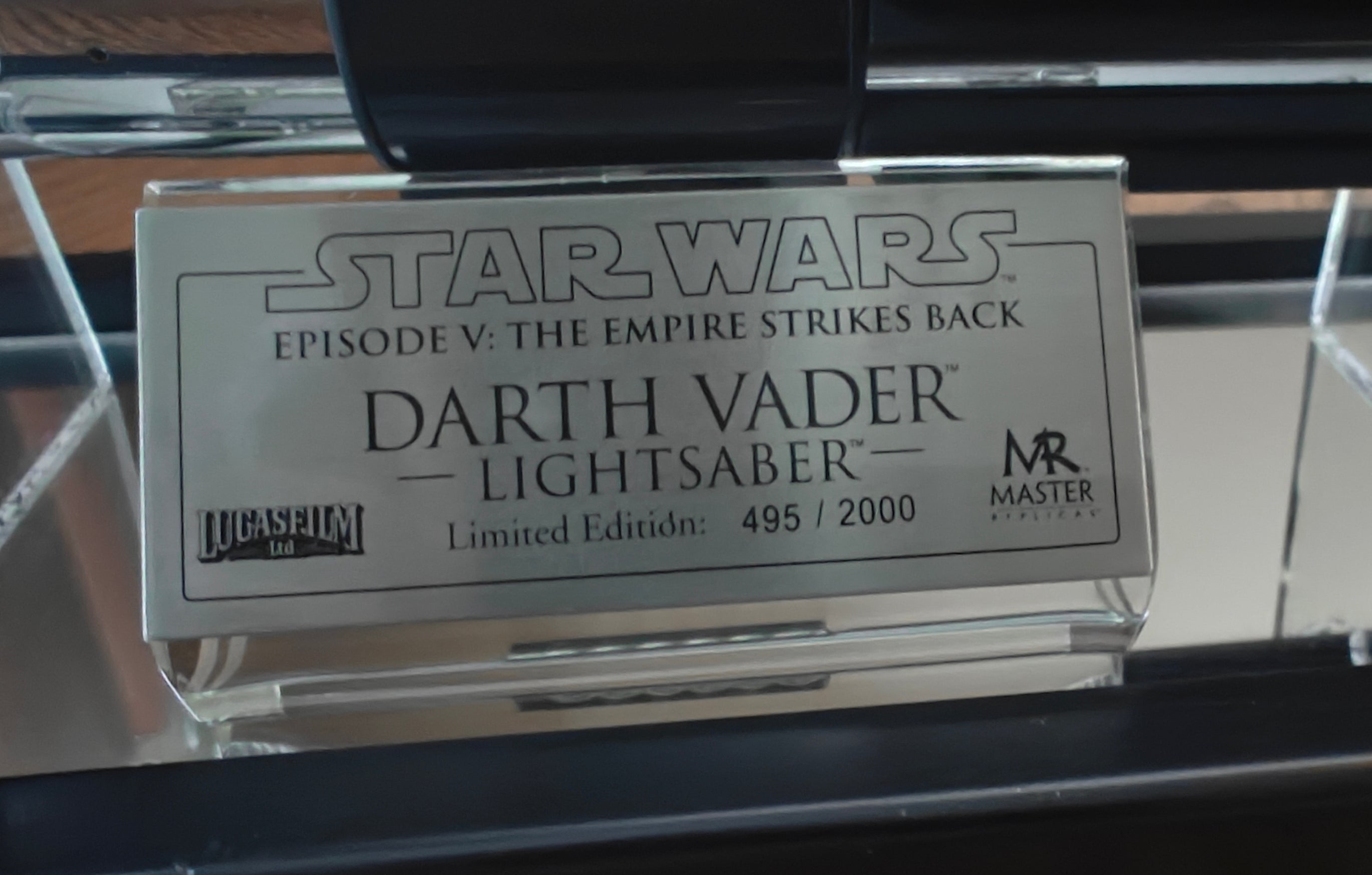 Master Replicas Star Wars Darth Vader Lightsaber Empire Strikes Back EPV Limited Edition SW-117