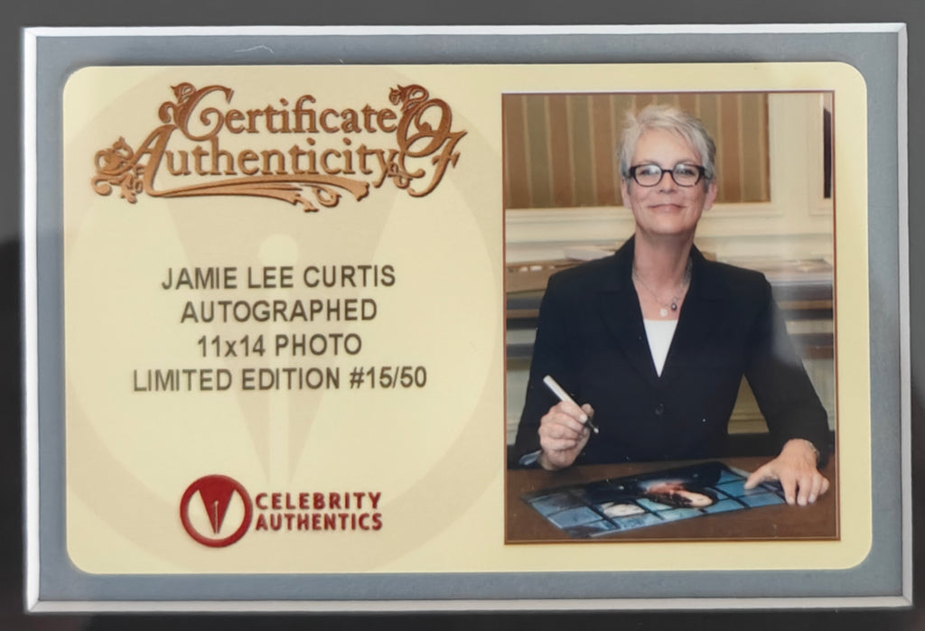 Jamie Lee Curtis & Brad Loree Dual Signed 11x14 Halloween Resurrection Photo - #15 of 50 Worldwide