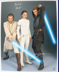 Mcgregor, Portman, Christensen Triple Signed Star Wars Ep II: AOTC 16x20 Photo