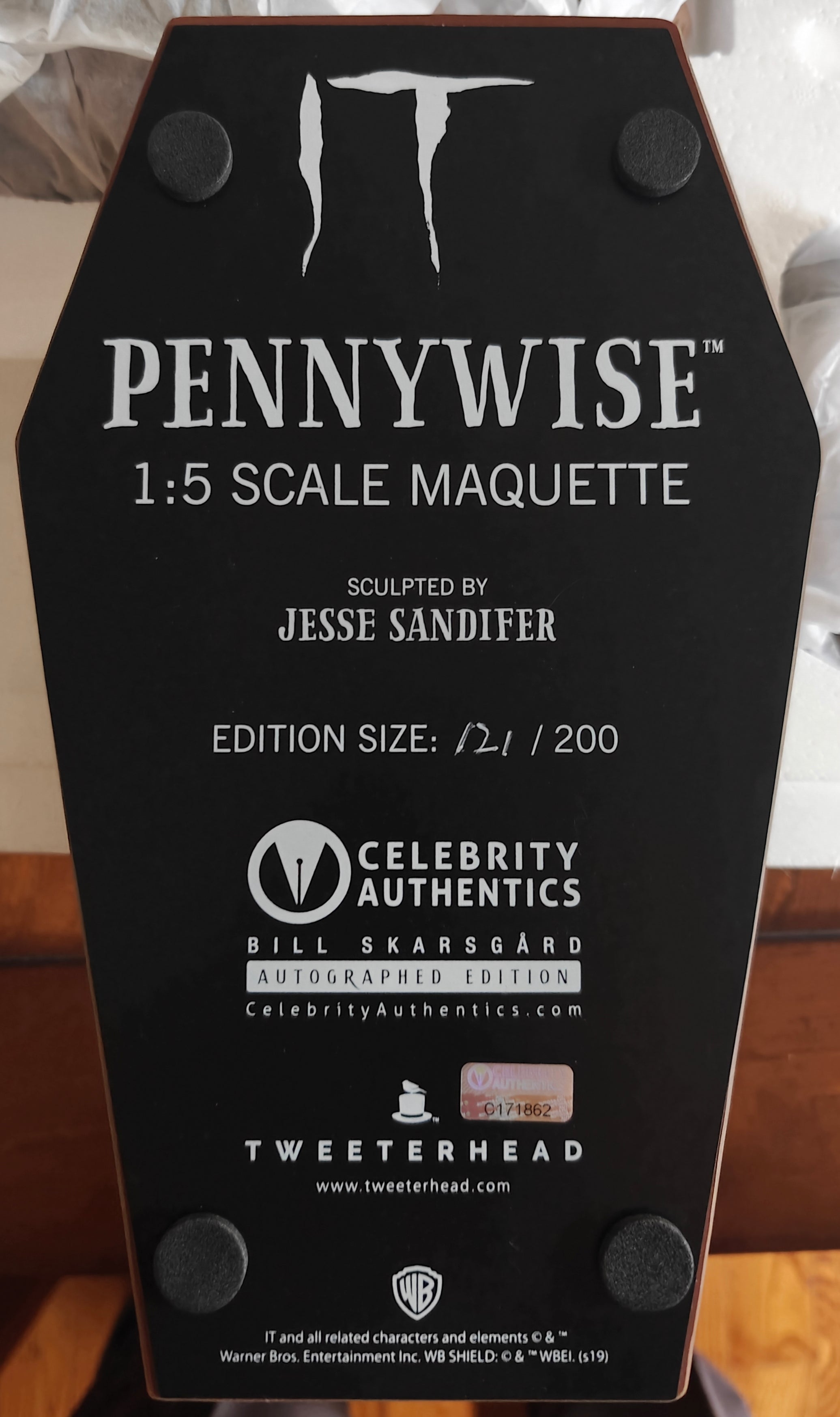 Bill Skarsgard Signed IT Pennywise Celebrity Authentics Exclusive 13" Maquette 1:5 Statue - Limited Edition