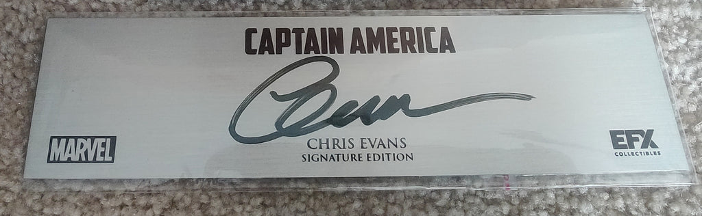 Chris Evans Signed *Artist Proof* EFX Captain America Winter Soldier Stealth Shield - Sealed and Brand New