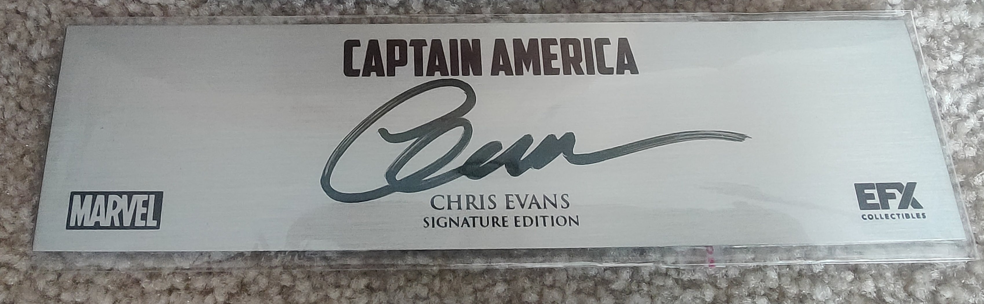 Chris Evans Signed *Artist Proof* EFX Captain America Winter Soldier Stealth Shield - Sealed and Brand New