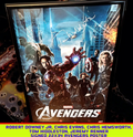 Robert Downey Jr., Evans, Hemsworth, Renner, Hiddleston Signed 22x34 Marvel Avengers Poster