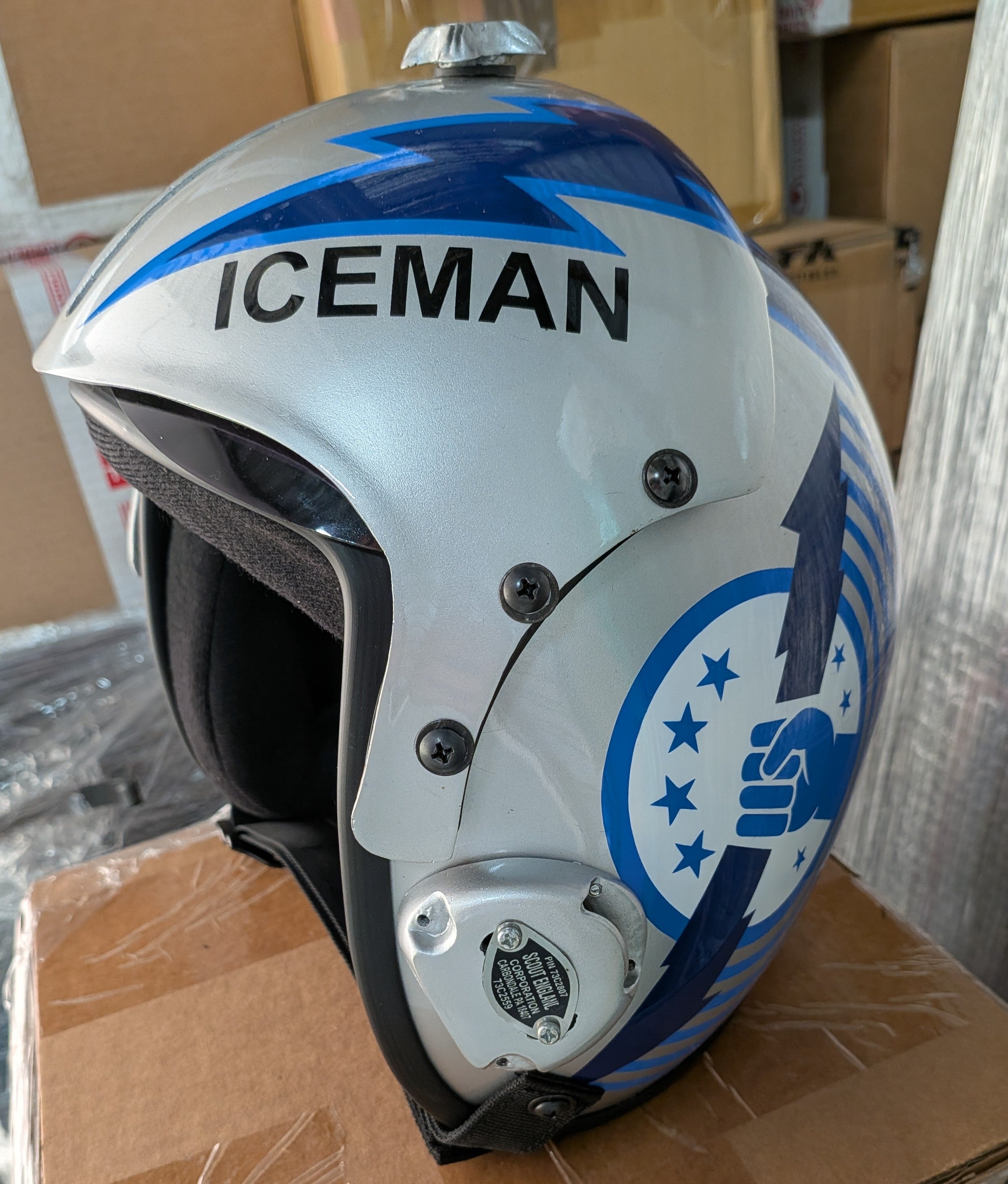 Val Kilmer Signed Top Gun Iceman Pilot Helmet 1:1 Prop Replica (Celebrity Authentics)