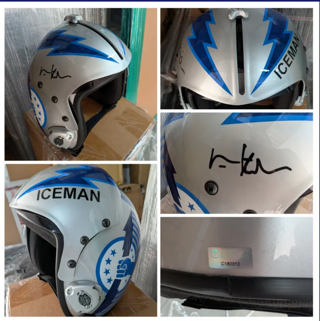 Val Kilmer Signed Top Gun Iceman Pilot Helmet 1:1 Prop Replica (Celebrity Authentics)