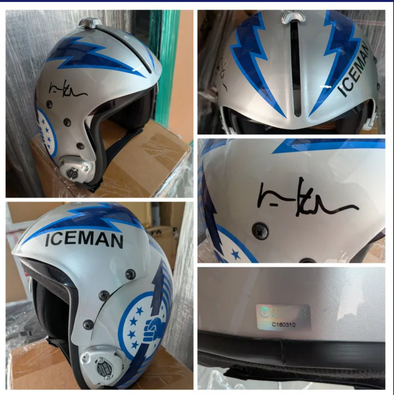 Val Kilmer Signed Top Gun Iceman Pilot Helmet 1:1 Prop Replica (Celebrity Authentics)