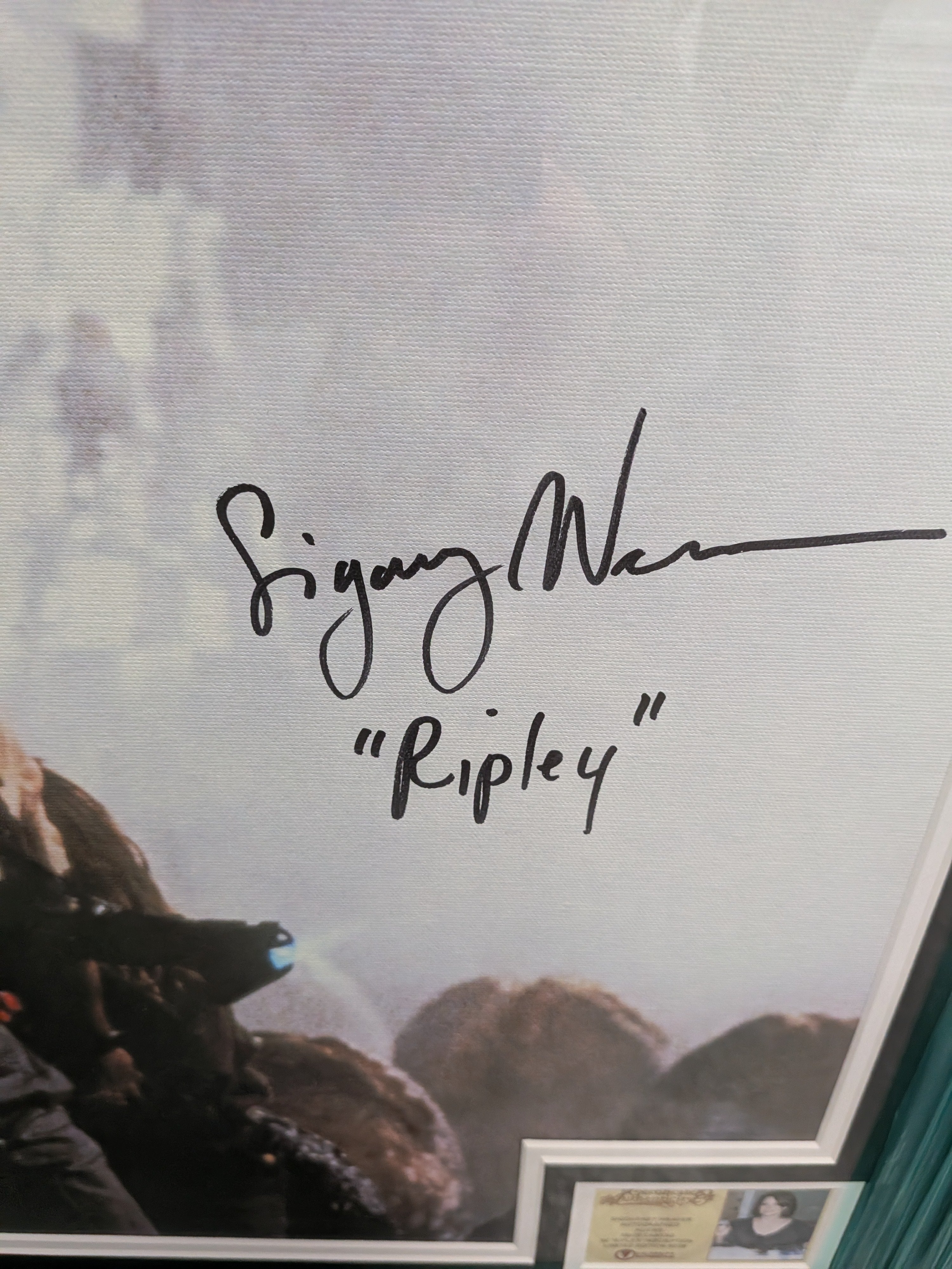Aliens Limited Edition 16x20 Canvas Print — Sigourney Weaver “Ripley” Signed (#2 of 25 Worldwide)