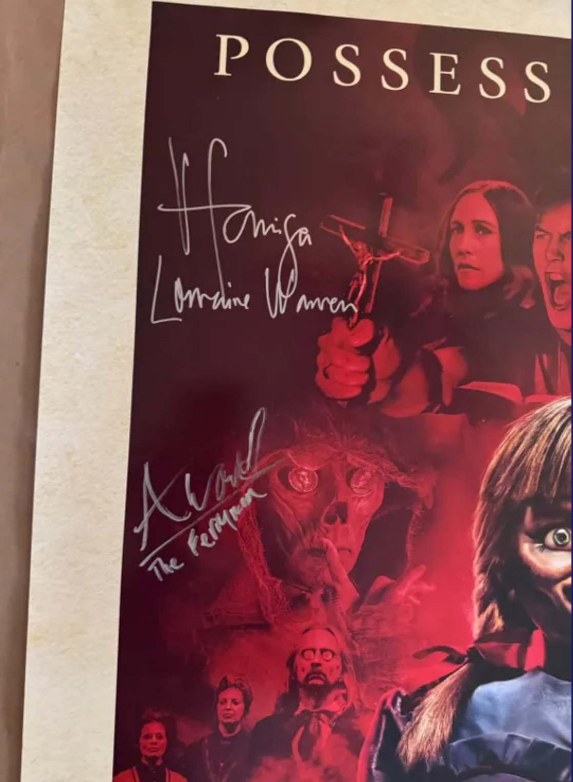 Wilson, Farmiga, Ward & Grace 4x Signed Annabelle Comes Home (2019) 27x40 Original DS Movie Poster