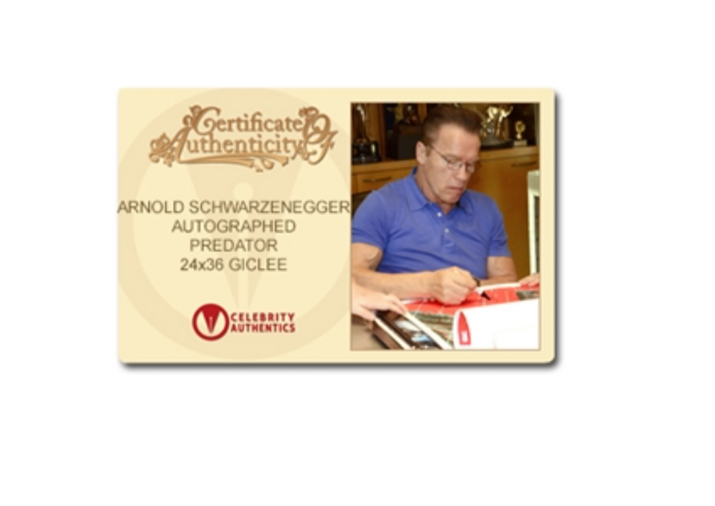 Arnold Schwarzenegger Signed Predator 24x36 Fine Art Giclée Print by Ash Thorp – One-of-One