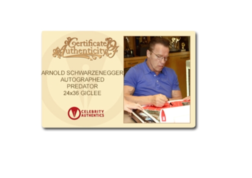 Arnold Schwarzenegger Signed Predator 24x36 Fine Art Giclée Print by Ash Thorp – One-of-One
