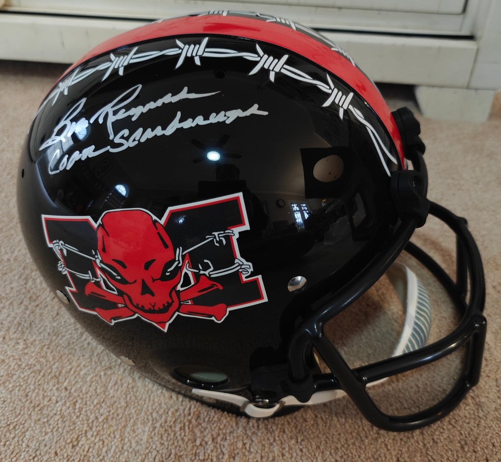 Burt Reynolds Signed & Inscripted 1:1 Football Game Helmet Replica from The Longest Yard