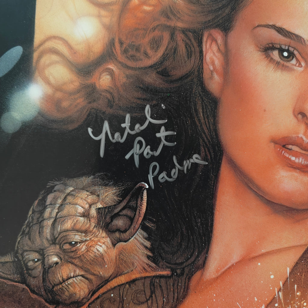 Portman, McGregor, and Christen Signed 27x40 Star Wars: Attack of the Clones EPII Poster