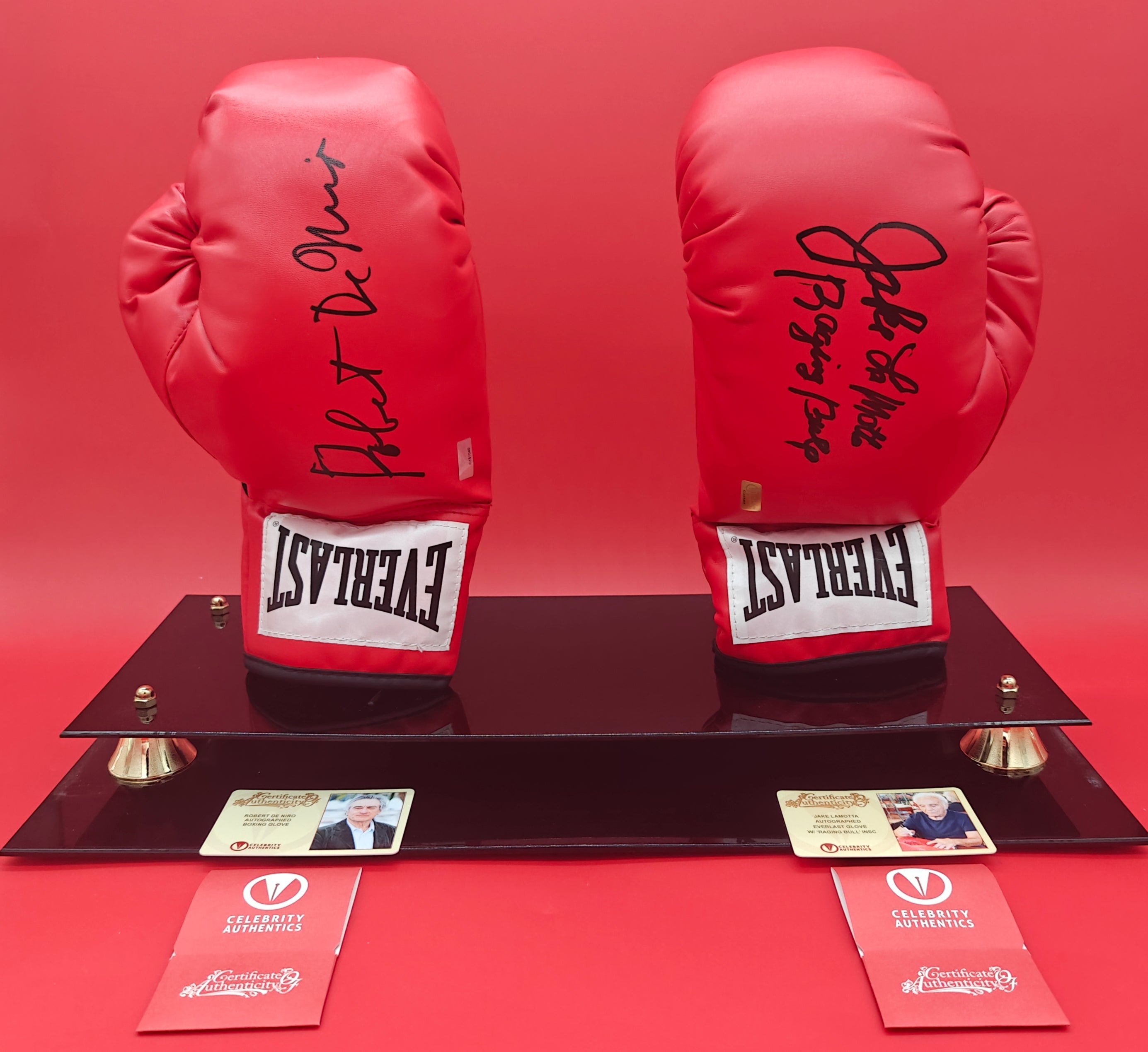 Robert De Niro & Jake LaMotta Dual-signed Raging Bull (1980) Everlast Boxing Glove Set - Only 20 Worldwide