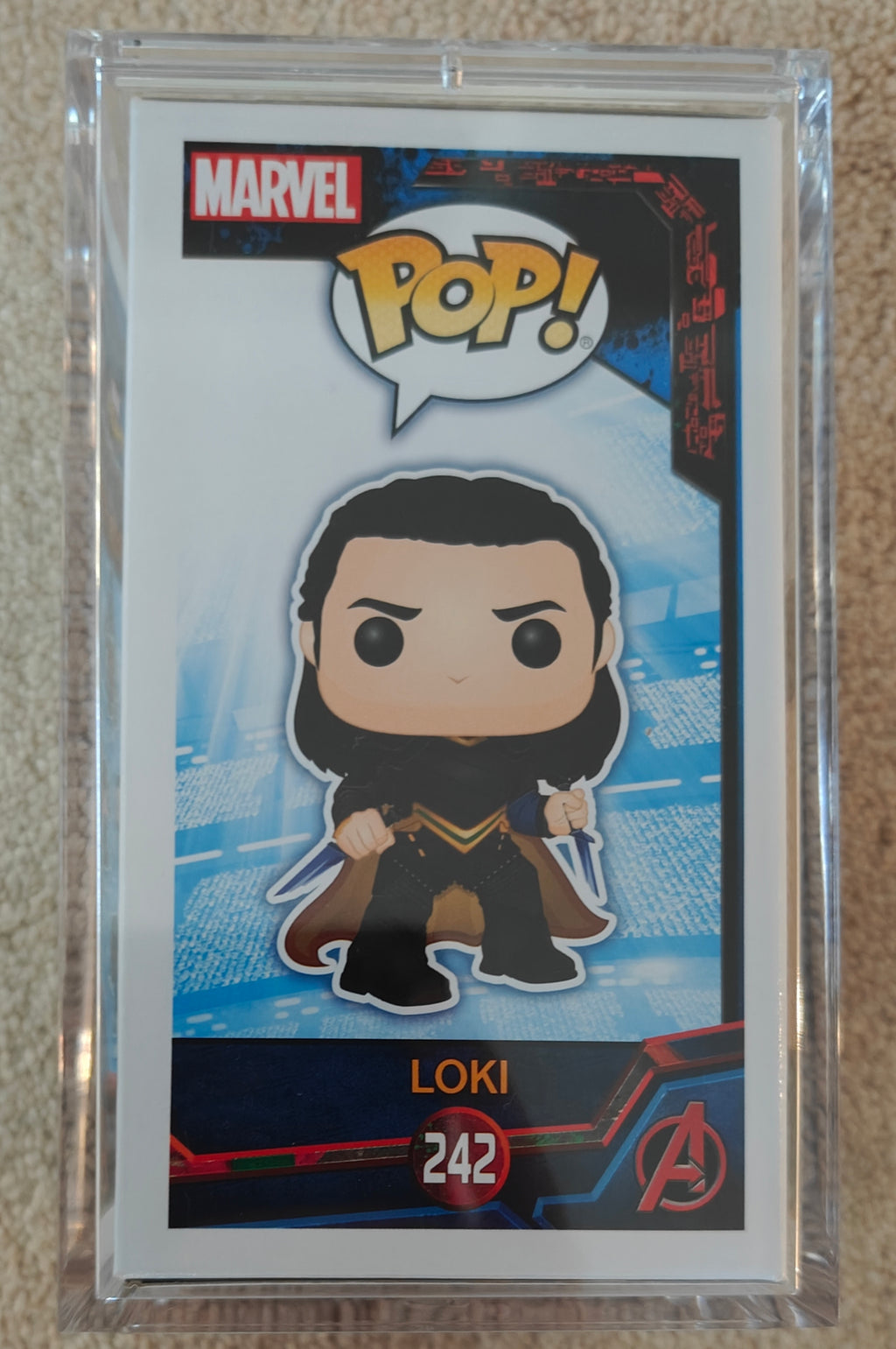 Tom Hiddleston Signed Marvel Thor Ragnarok Loki Funko Pop #242