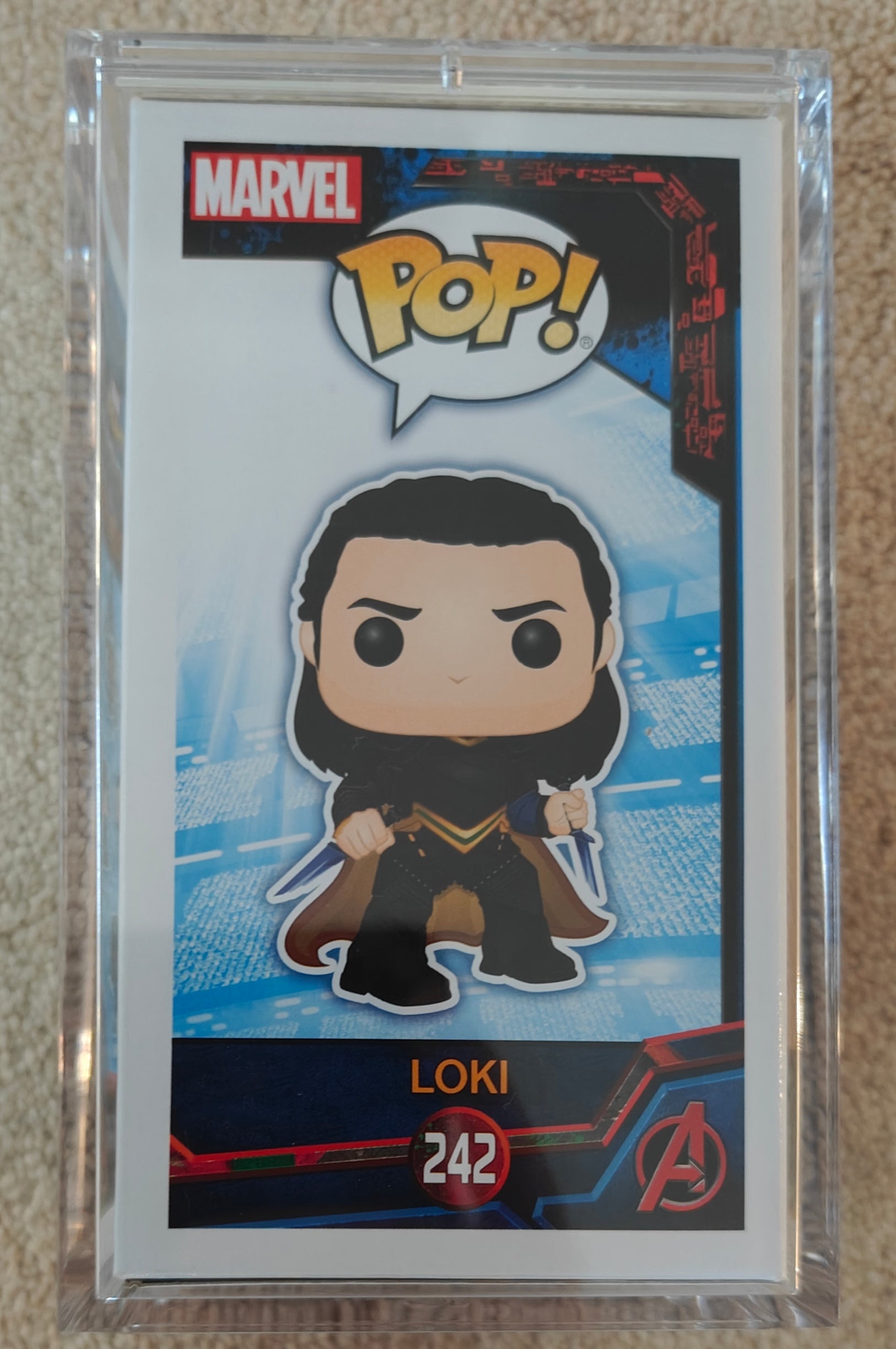 Tom Hiddleston Signed Marvel Thor Ragnarok Loki Funko Pop #242