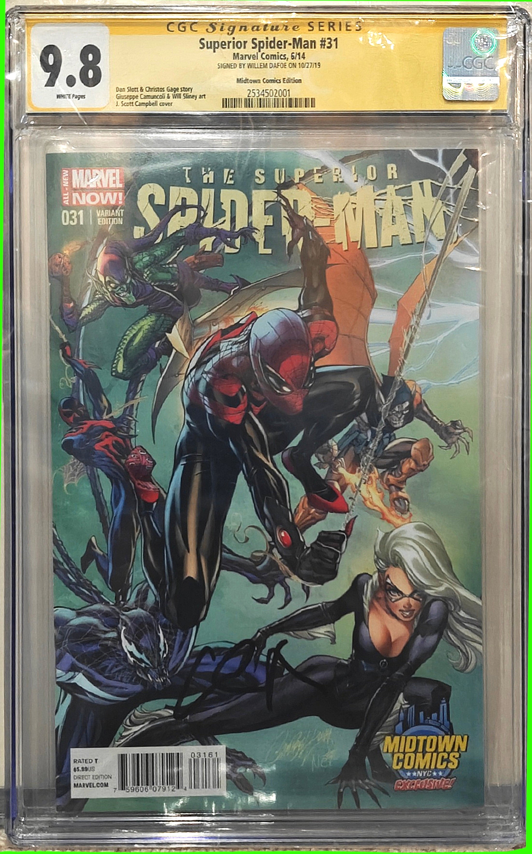 Willem Dafoe Signed CGC Signature Series 9.8 Superior Spider-Man #31 (2014)